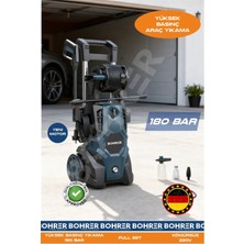 Böhrer 200 BAR TAŞINABİLİR YÜKSEK BASINÇLI ARAÇ OTO YIKAMA MAKİNESİ - KÖPÜK TABANCALI - 220V FULL SET
