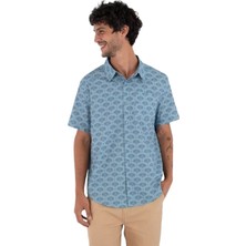 Hurley M Woven Printing Press Arbore Erkek Mavi Tişört
