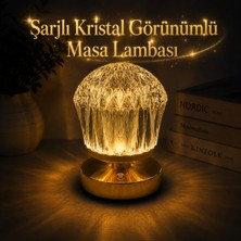 CoverZone Kristal Şık Görünümlü Şarjlı LED Işık, Rgb ve Sarı Işık Seçeneğiyle, Yüksekliği 14CM, Taban Genişliği 10CM, Şık Dekorasyon ve Ortam Aydınlatması Için Ideal Gece Lambası | LQ888
