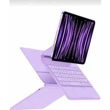 Fogy Ipad Air 11 4/5 Nesil M1/m2/m3 Uyumlu X7 Magic Keyboard Touchpad Işıklı Türkçe Q Klavyeli Kılıf