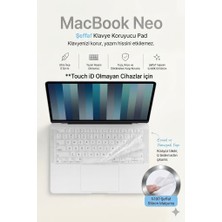 Techmaster Macbook Neo 13 Inç A3404 ile Uyumlu Klavye Koruyucu Touchpadsiz Modeller Için