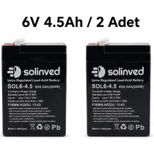 Solinved 6V 4.5AH Kuru Tip Akü (2 Adet)