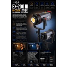 Pdx EX-200 Iıı Bi-Color LED Işık | Ayarlanabilir Renk | Video ve Stüdyo