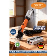 Böhrer Rus Tipi Adatörlü Tam Profesyonel Koyun Kırkma Kırpma Makinesi - 220V - 14.4V