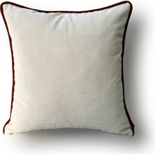 Lidoma Home "beige" Kadife Dokulu Kırlent Kılıfı - 45X45