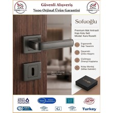 Sofuoğlu Seyhan Rozetli Kapı Kolu - Mat Antrasit - Orjinal Ürün - ODA