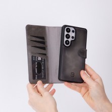Bouletta Samsung Galaxy S26 Ultra Uyumlu Manyetik Hakiki Deri Cüzdan Kılıf ,cüzdan Taşımaya Son, Kredi Kart Yuvalı, Rfıd Güvenlik