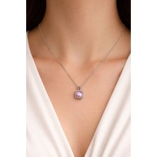 Viona Bijuteri Pembe Taş Model Kolye