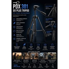 Pdx 301 Dx Plus Tripod | Hafif ve Dayanıklı | Günlük Kullanım