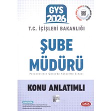 Data Yayınları 2026 Gys Içişleri Bakanlığı Şube Müdürü Şube Müdürlüğü Sınavlarına Hazırlık Konu Kitabı
