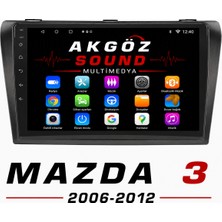 GÖZA-X Mazda 3 2006-2012 Multimedya Çerçevesi 9 Inç Soketleri Içinde