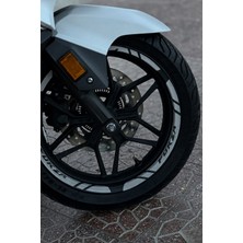 Banxtre Honda Forza Için Gri Renk Jant Şeridi Sticker Seti (12 Parça) (Tüm Yıllara Uyumlu)