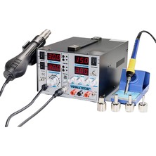 Yihua 853D+ 5A   Sıcak Hava Lehimleme Havya Istasyonu+ 0-30VDC 5A Güç Kaynağı