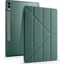 Durukar®  Samsung Galaxy X610 Tab S9 Fe Plus 12.4 Kılıf Kalemlikli Mars Tablet Kılıfı - Koyu Yeşil