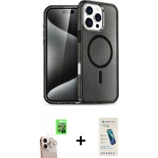 Marsilyan™- iPhone 16 Pro Max Kılıf Nova Asil Prime - Şeffaf Pasifik Cam Ekran Koruyucu + Raze Metal Kamera Lens - Nlgy