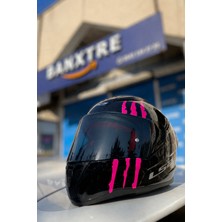 Banxtre Kask Için Dekoratif Pembe Pençe Izi Sticker Etiket 18CMX6CM (1 Adet)