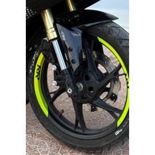 Banxtre Rks Srk 125R Için Neon Sarı Renk Rr Yazılı Çeyrek Jant Şeridi Sticker Seti (8 Parça)