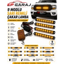 EP Garaj Otomotiv Üniversal Bütün Araçlara Uyumlu 9 Modlu LED Multi Function Strobe Light – Profesyonel Çakar