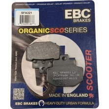 Ebc SFA321 2003-2009 Vespa Gt 200 Uyumlu Arka Fren Balatası Organik Balata
