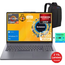 Lenovo Ideapad Slim 3 Amd Ryzen 7 7735HS 24GB 1TB SSD 15.3" Windows 11 Pro Taşınabilir Bilgisayar 83K70098TR - Webzone Çanta / 1 Yıl Kaspersky Yazılım Koruma WZ26