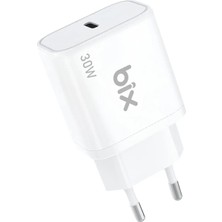 Bix BXPD32 30W iPhone & Android Uyumlu Usb-C Pd 3.0 Akım Korumalı Hızlı Şarj Adaptörü