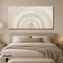Gaagart Panoramik Kanvas Tablo Dijital Baskı Kremrengi Soft Fırça Darbeleri