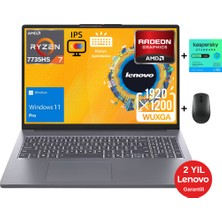 Lenovo Ideapad Slim 3 Amd Ryzen 7 7735HS 16GB 512GB SSD 15.3" Windows 11 Pro Taşınabilir Bilgisayar 83K70098TR - Lenovo Mouse / 1 Yıl Kaspersky Yazılım Koruma WZ16
