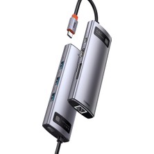 Baseus Metal Gleam Series Usb-C To 8 In 1 Çok Fonksiyonlu Bağlantı Istasyonu WKWG080113