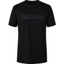 Trender Again Baskı Modal Octavian Siyah Erkek T-Shirt 226-30