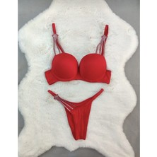 Hb Comfort Kadın Taşlı Dolgulu Destekli Sütyen Külot Takım Iç Çamaşırı
