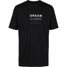 Trender Dream To Inspire Baskı Süpreme Siyah Erkek T-Shirt 226-08