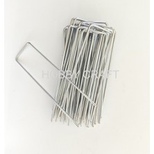 Mix And Match U Şekilli Çadır, Sera ve Bahçe Örtüsü Sabitleme Kazığı 15 cm 20 Ad 4 mm Kalın Galvanizli Paslanmaz Teli | Sera Taban Örtüsü Sabitleme Çivisi