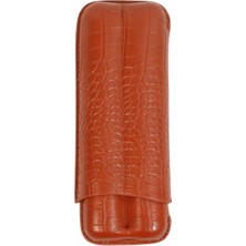 Cohiba Kahverengi Timsah Desenli Ikili Deri Puro Kılıfı