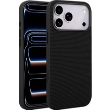 Ceponya iPhone 17 Pro Max Kılıf Magsafe Şarj Özellikli Kumaş Tasarımlı Miami Sert Pc Kapak