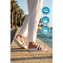 Walkway 8000-01 G Beyaz-Lacivert Unisex Terlik
