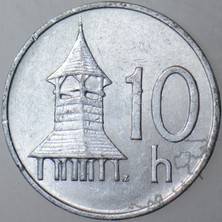 Banknoting Slovakya 10 Halierov 1993 Çilaltı.