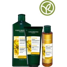 Yves Rocher Şampuan Maske & Bakım Yağı Içeren Kuru ve Çok Kuru Saçlar Için Prebiyotik 3'lü Vegan Set