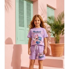 Baby Lory Kids Store Kız Çocuk Stitch Şortlu Takım