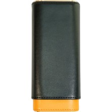 Cohiba Sarı Siyah Üçlü Deri Puro Kılıfı