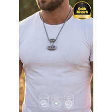 Balzamin Design Thor Çekici Kolye Mjolnir Viking Çelik Kolye 60 cm Burgu Zincir 316L Paslanmaz Unisex Kolye