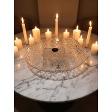 Arda Cam Servis Tabağı Hammered Clear 28 cm