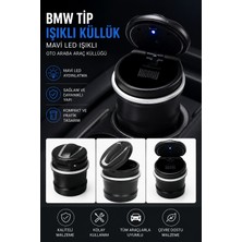 Black Gold Bmw Tip Işıklı Küllük Oto Araç Içi Küllük Mavi LED Işıklı Universal Araç Kül Tablası Kapaklı