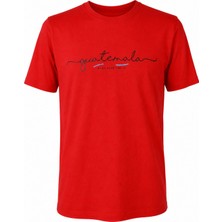 Trender Guetemala Baskı Süpreme Kırmızı Erkek T-Shirt 226-06