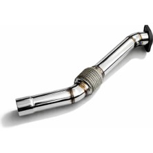 Egzoz Burada Bmw Dizel Downpipe Egzoz Borusu Krom Sipralli E60-E87-E90-E91-E60-E61-163HP-N47 Spiralli