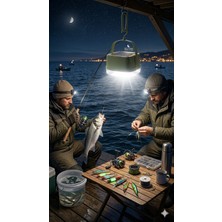 Duffa Solar Şarjlı Projeksiyon Kamp Lambası Gece Balığı Lambası Powerbank USB Özellikli Pilli Şarjlı LED Fener 8000 Lümen IP65 Asılabilir Kancalı