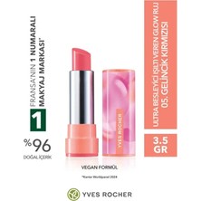 Yves Rocher Ultra Besleyici Glow Bitişli Nemlendirici Işıltılı Ruj Vegan 3,5 G