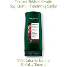 Yves Rocher Onarıcı Saç Kremi Bitkisel Keratin Yıpranmış Saçlar Vegan 200 ml