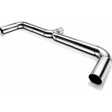 Egzoz Burada Her Araca Uyumlu 60LIK Ypipe Downpipe Y Boru Egzoz Y Pipe Down Pipe Eksoz Borusu Çift Çıkış Krom Üni