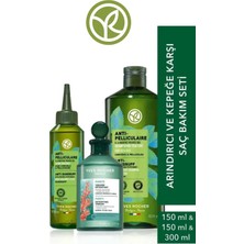 Yves Rocher 300 ml Şampuan 150 ml Losyon ve 150 ml Tonik Içeren Kepeğe Karşı Arındırıcı Saç Bakım Seti