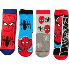 Marvel Spider-Man Lisanlı Erkek Çocuk 4lü Soket Çorap
